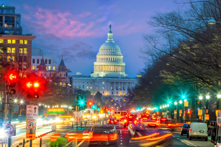 Washington, D.C. city scape of USA